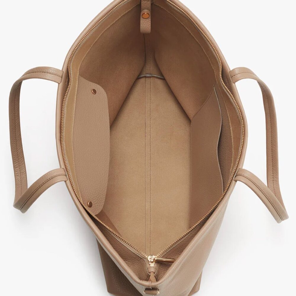 Cuyana Small Easy Zipper Tote in Cappuccino - Picture 6 of 6